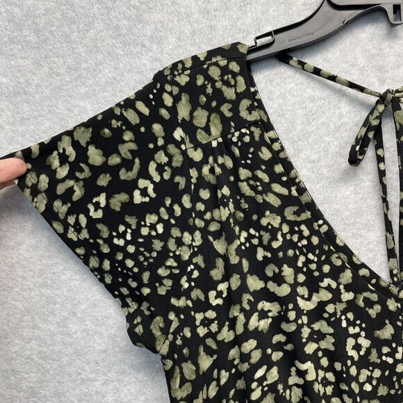 Tommy Bahama Wild One Jumpsuit Womens Small Black Wide Leg Stretch Jersey - Picture 10 of 16